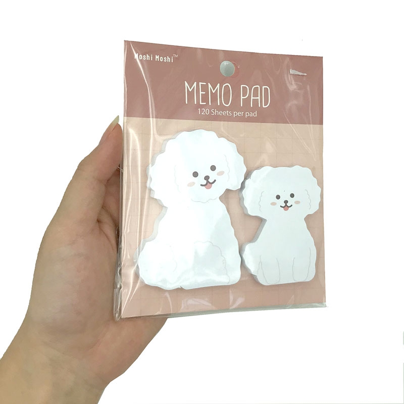 Giấy Note Moshi Moshi 427 - Mẫu 1 - Hình Chó Xù Trắng