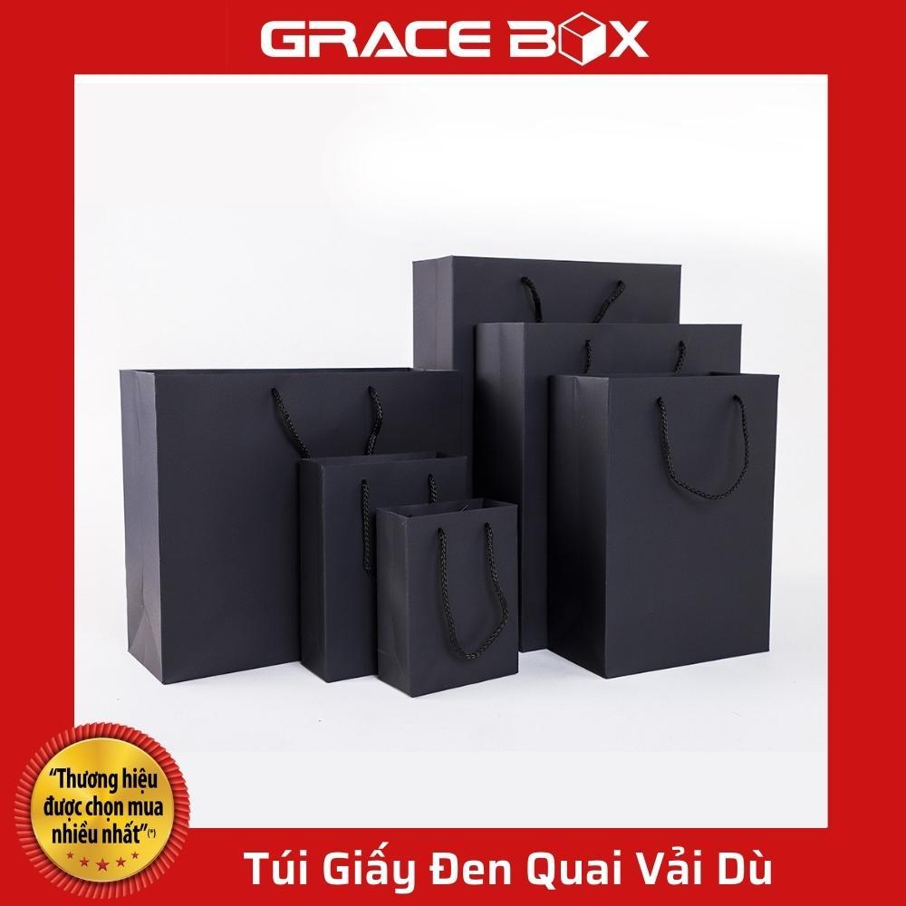 Túi Giấy Đen Quai Vải Dù Chắc Chắn