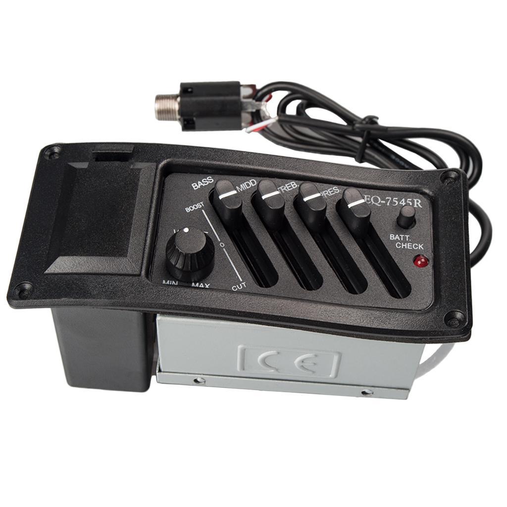 2X 7545R Acoustic Guitar 4 Band Preamp Amplifier Equalizer