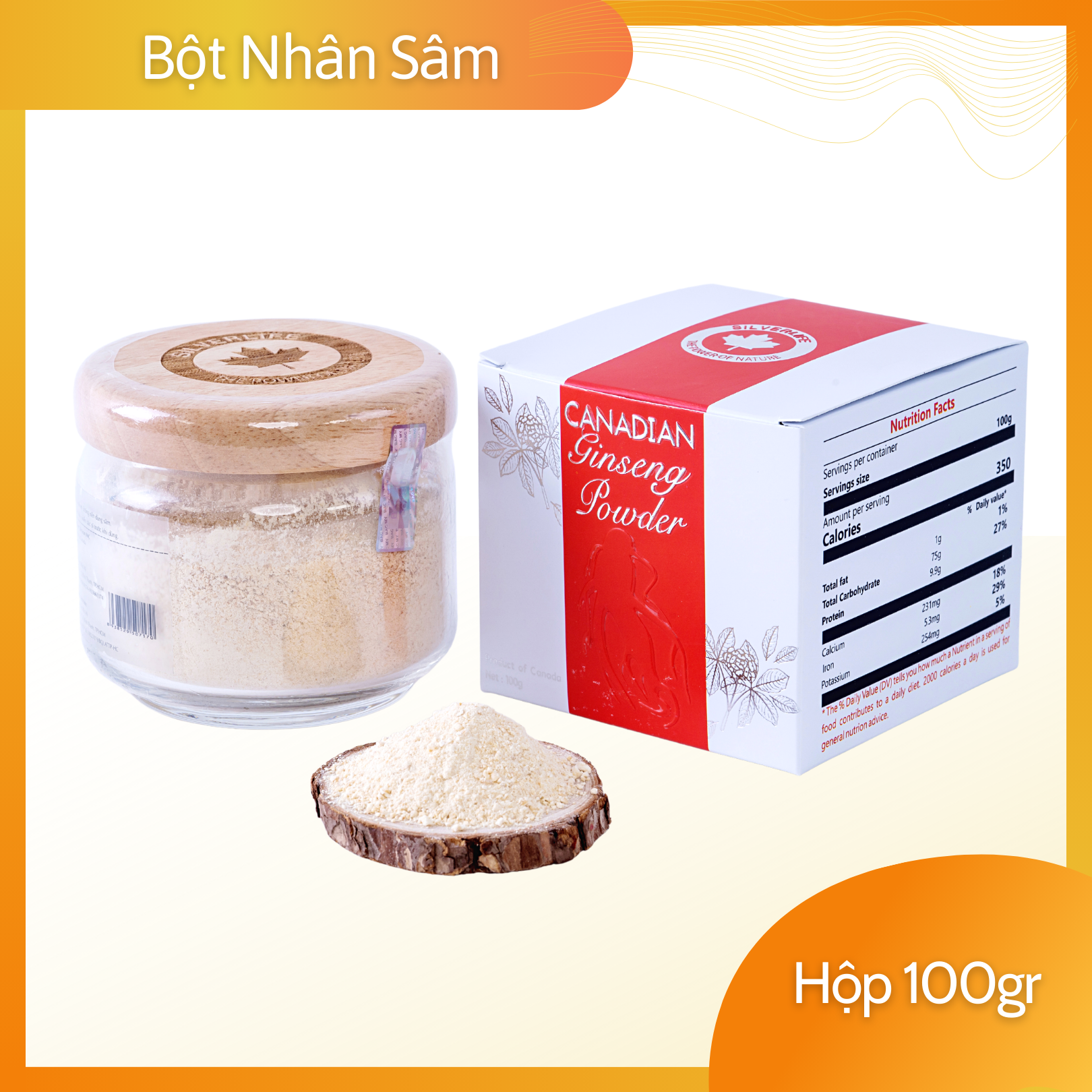 Nhân sâm Canada SilverLife Powder | Bột nhân sâm khô Canada nguyên chất 5 năm tuổi