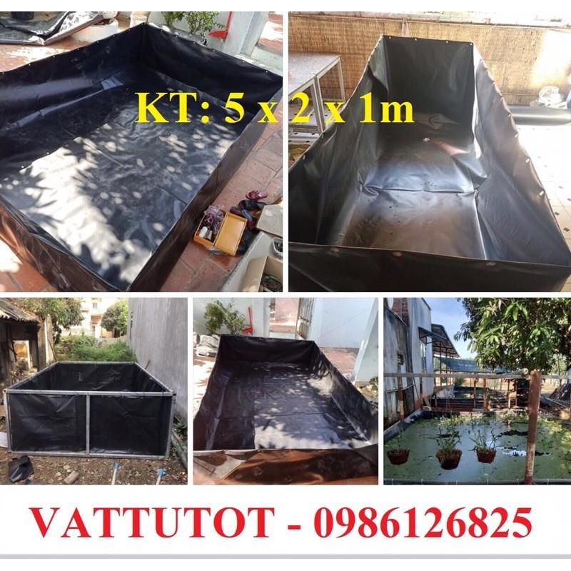 BỂ BẠT NUÔI ỐC, NUÔI CÁ HDPE KT 5x2x1m