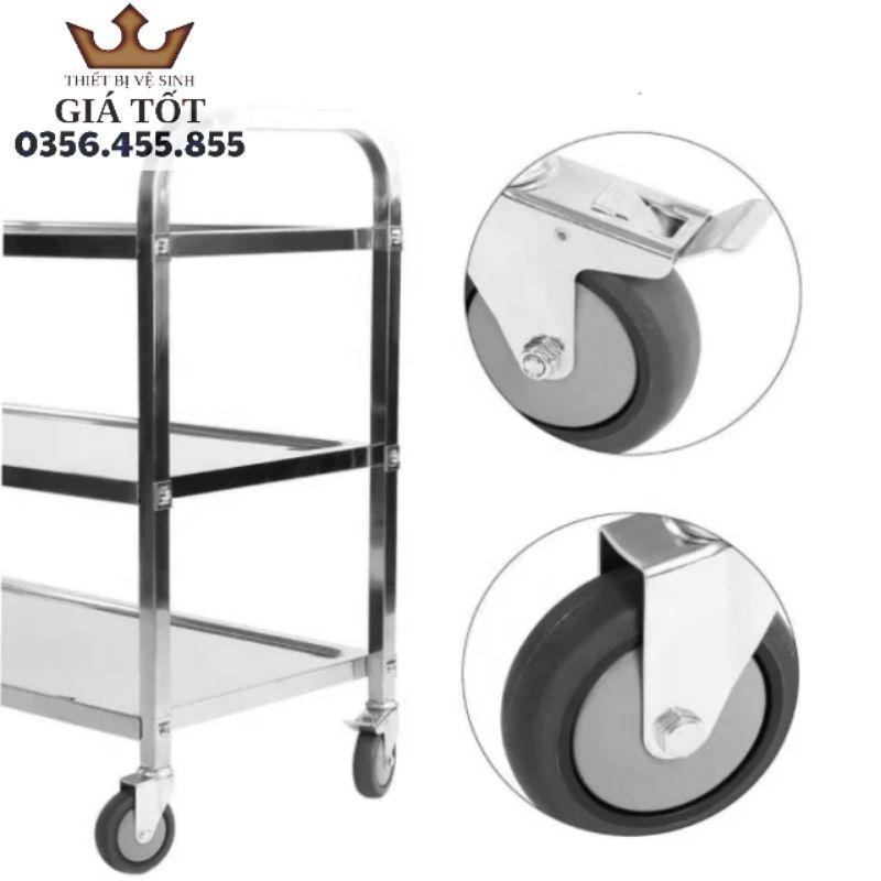 Xe đẩy inox 3 tầng 850*450*900mm