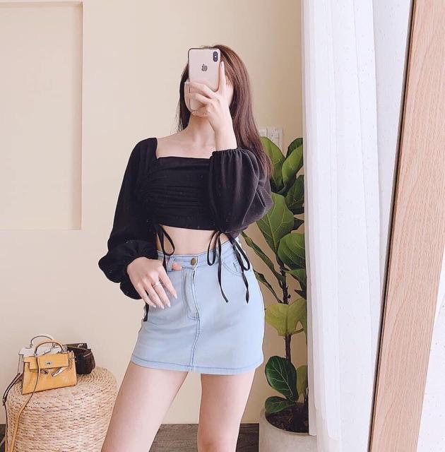 Quần váy jean đậm/ nhạt - hình thật sp