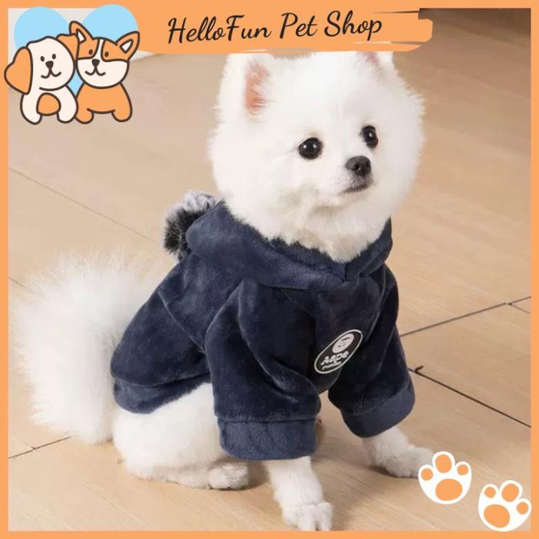 Áo Hoodie nhung cao cấp cho thú cưng - Áo cho chó mèo mùa đông