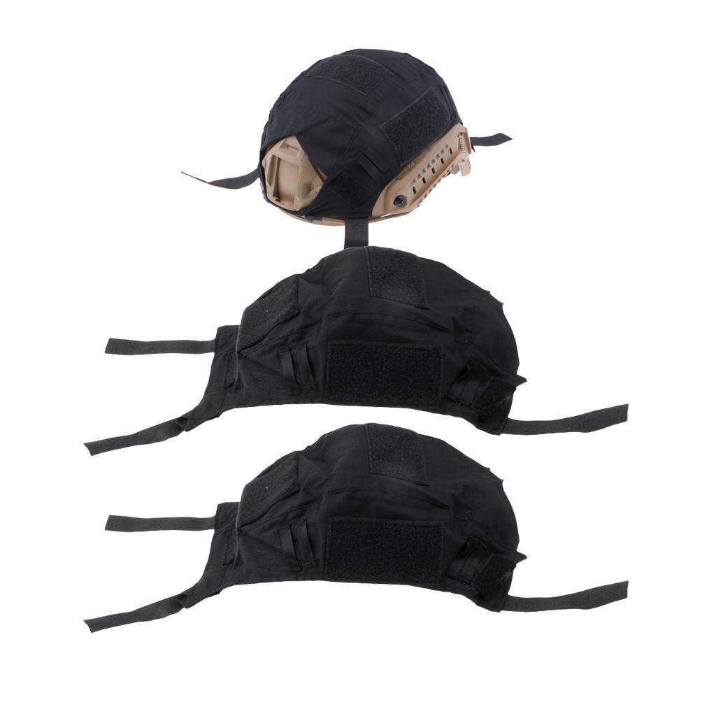 3 Pcs  Hunting FAST Camo Helmet Cover Outdoor Equipment Black