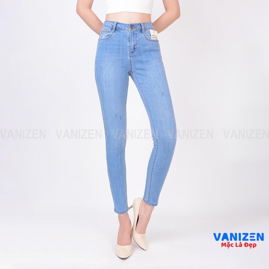 Quần jean nữ lưng cao skinny jeans ️ quần bò nữ cạp cao dáng ôm dài VANIZEN Shop mã 401