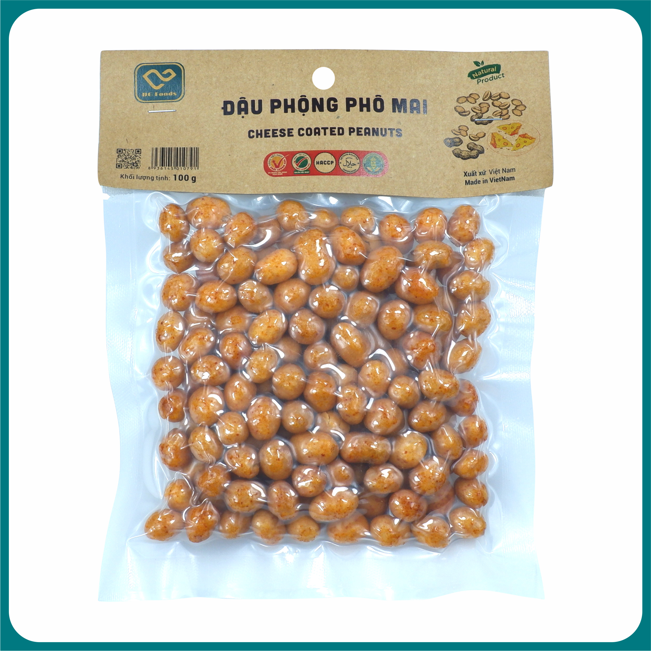 Đậu Phộng Phô Mai 100g DGfoods/ HVNCLC, Haccp, Halal, Ăn chay, Ăn kiêng, Đặc sản Cần Thơ, Hạt điều bình phước