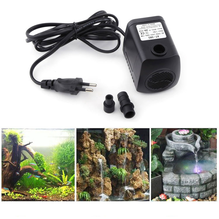 Máy bơm chìm hồ cá hòn non bộ thác nước 220V 15W 800L AT-380