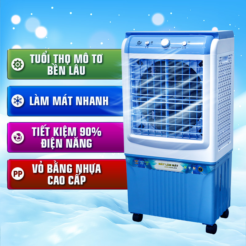 Quạt Làm Mát Bằng Hơi Nước Việt Star Quốc Tế VS-5500, Dung Tích 40L, Công Suất 130W - Hàng Chính Hãng