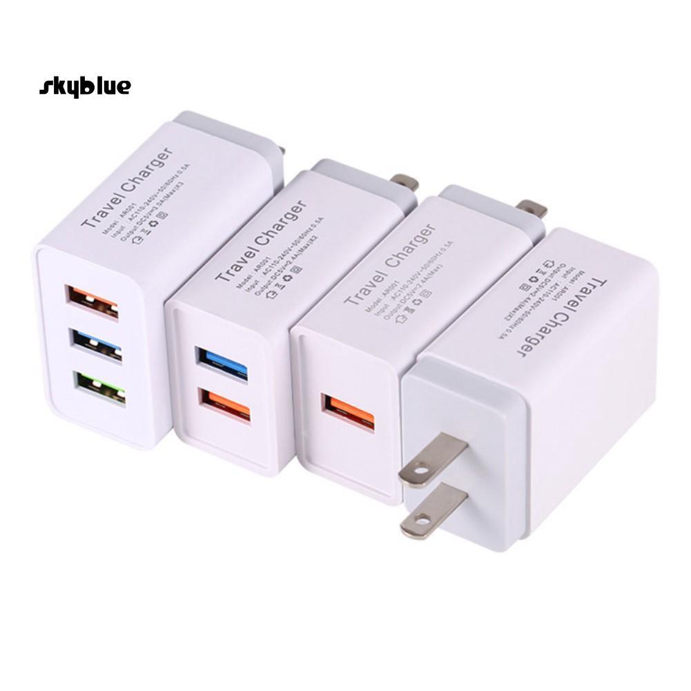 Củ sạc nguồn AC dành cho điện thoại gồm 1/2/3 lỗ cắm USB 5V/4A