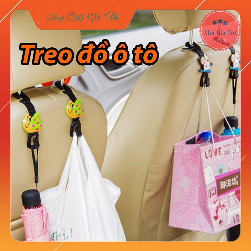 Combo 02 móc dẻo dễ thương treo đồ sau ghế ô tô