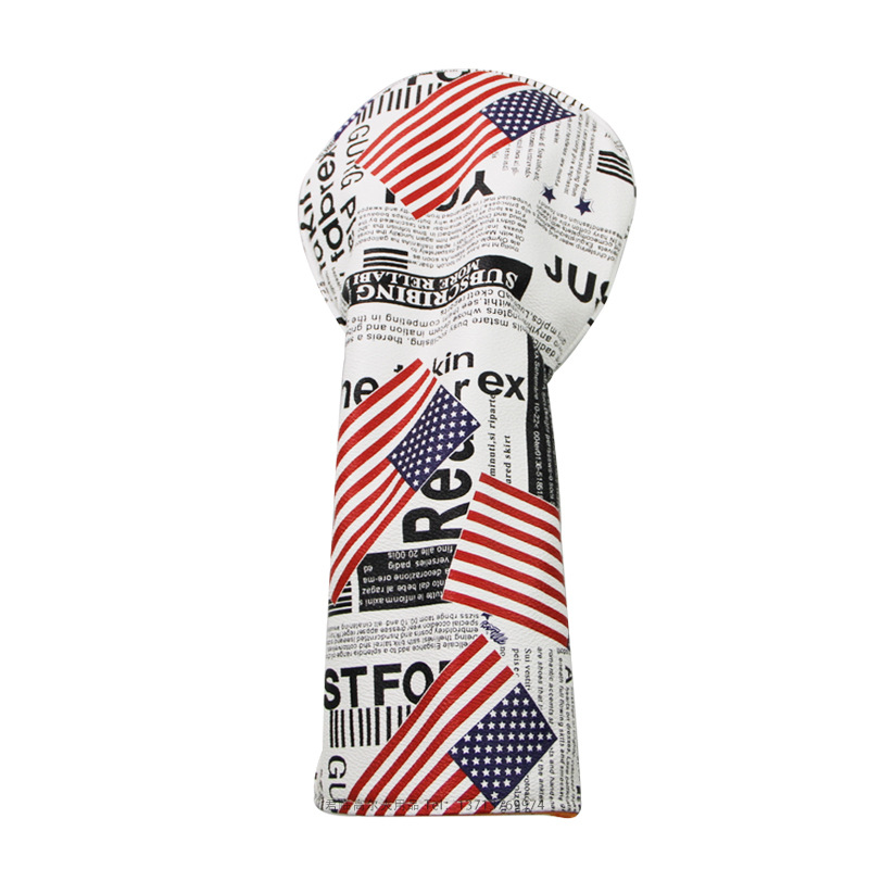 1 Bộ USA Cờ Anh Golf Headcovers, Golf Vintage Retro Yêu Nước Fairway Đầu Gỗ Bao Phù Hợp Với 1,3,5,UT Fairway Gỗ Câu Lạc Bộ Color: 4