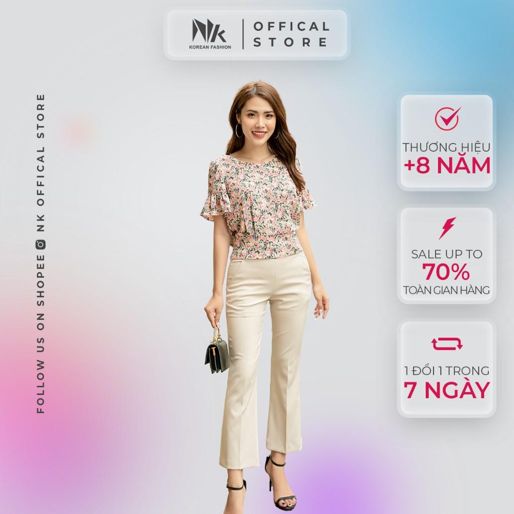 Quần Tây Nữ Công Sở NK FASHION Dáng Ôm Ống Loe Thắt Dây Đai NKQU2005001