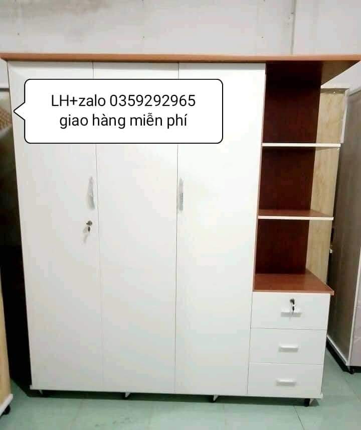 Tủ nhựa đài Loan 3 cánh 1 kệ