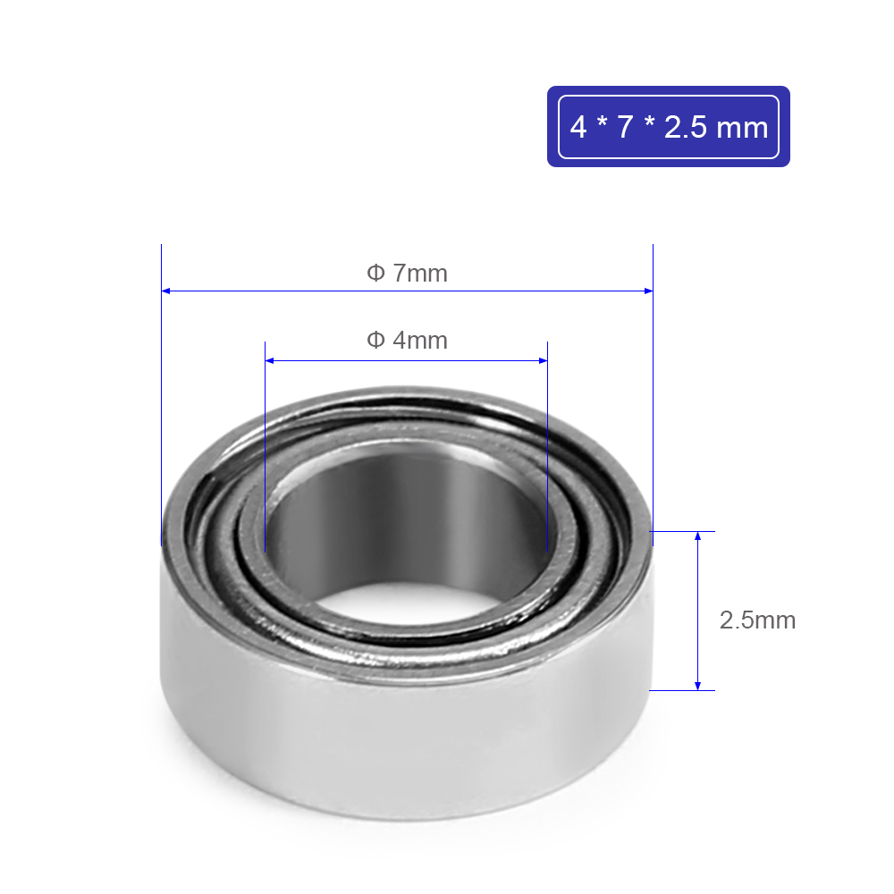 Vòng bi thép không gỉ cho cuộn câu cá 2 vòng 7 * 11 * 3mm