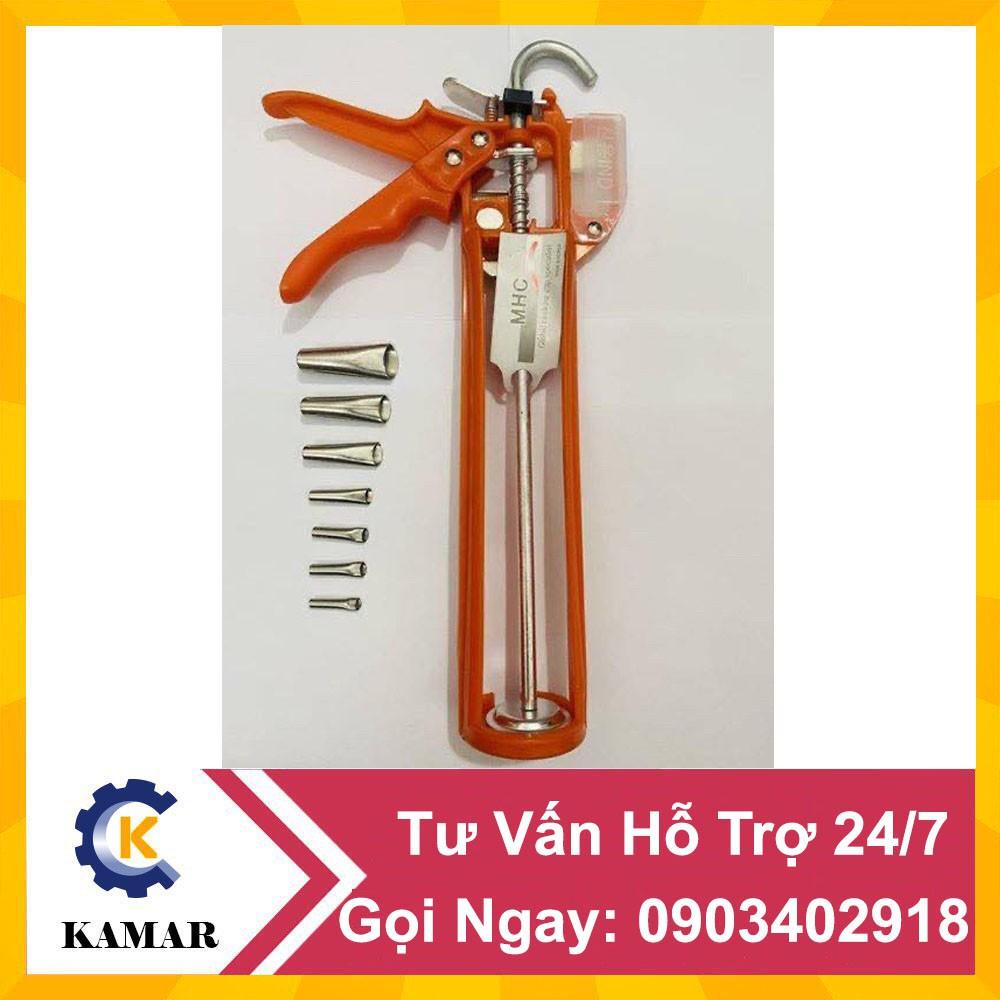 Bộ máy bắn keo tự ngắt + 7 đầu vòi Inox