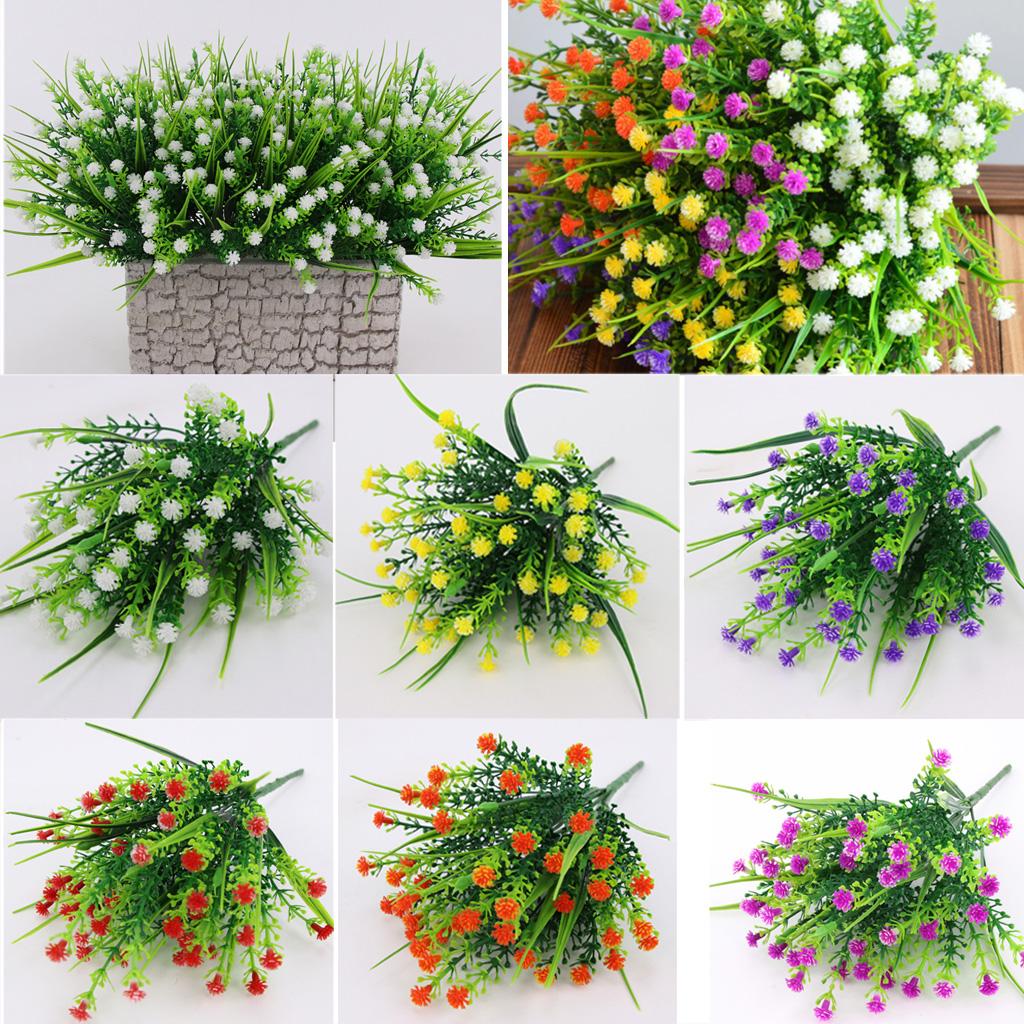 Artificial Plastic Gypsophila Flowers Baby's Breath Flower Plants Grass Home Wedding Floral Decor
