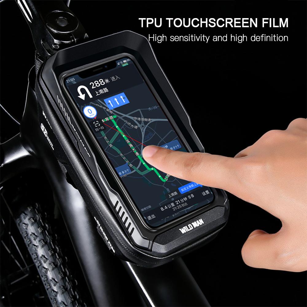 Túi chống nước khung hình phía trước xe đạp để màn hình cảm ứng có khả năng lưu trữ lớn