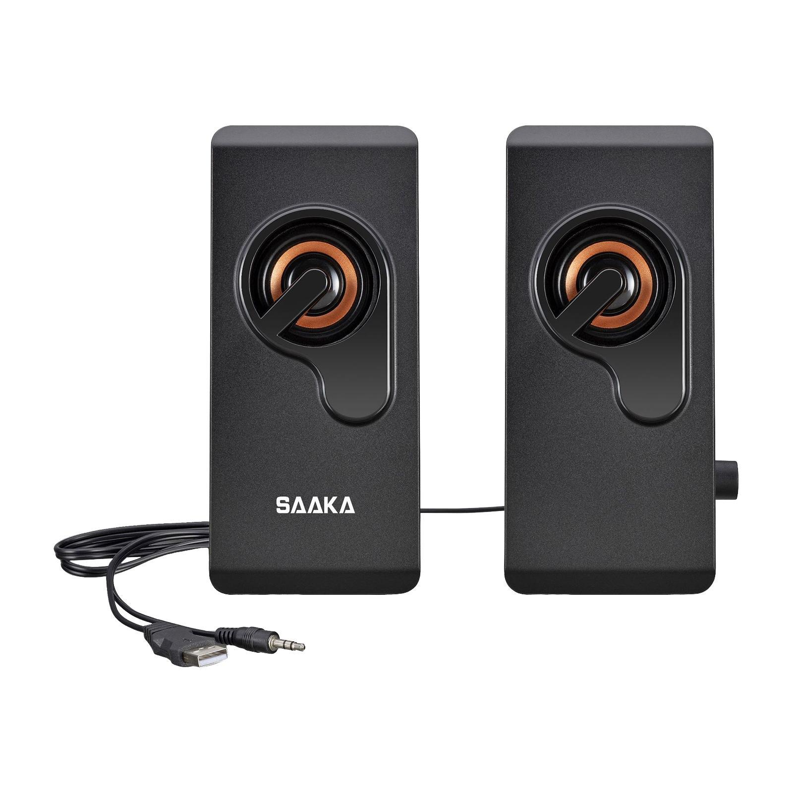2 Pieces Desktop Table Speaker Computer Speakers for Multimedia Monitor Home Travel