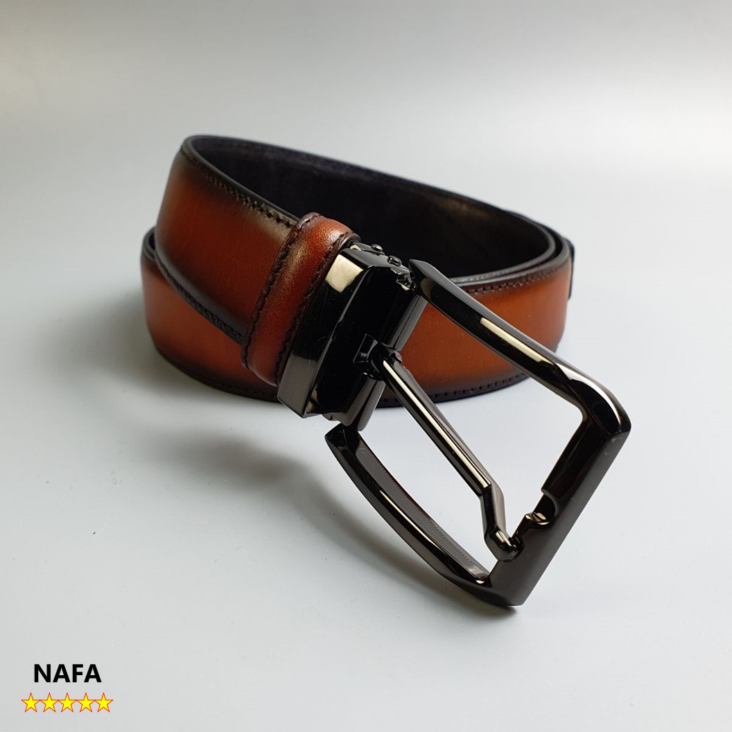 Thắt lưng nam, Dây nịt nam da bò cháy 3 lớp NAFA BL111 phong cách thời trang, khóa kim - BH 3 năm