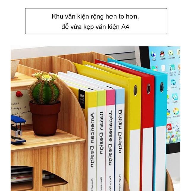 Giá sách đa năng văn phòng nhà cửa Gỗ anh đào