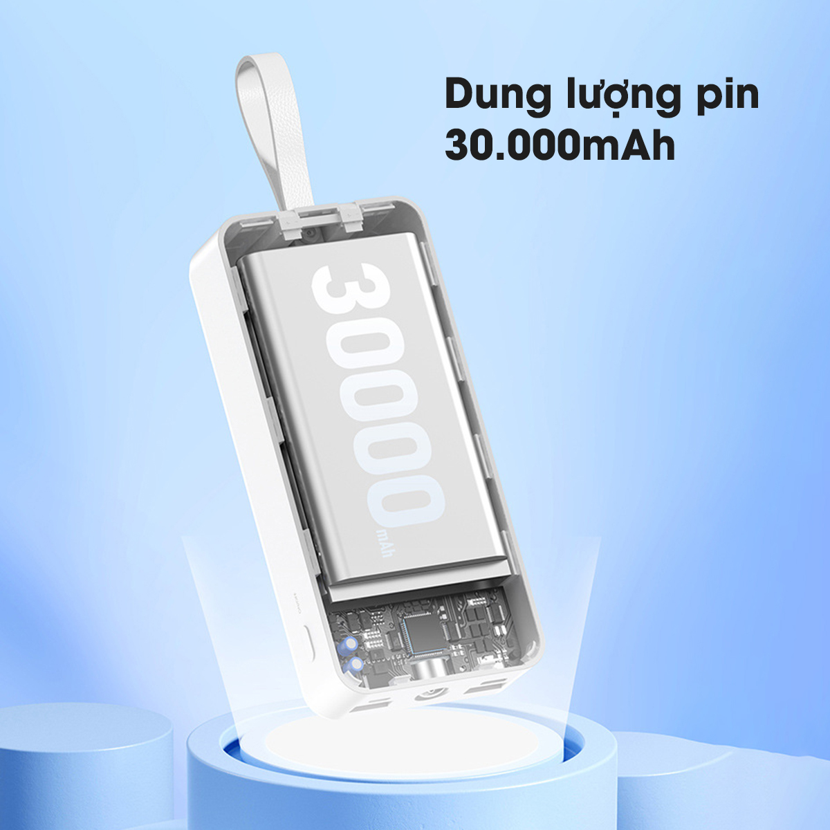 Sạc Dự Phòng Remax RPP-267 20000Mah ( Sạc Nhanh QC 3.0,  PD 20W ) Tích Hợp Cáp Sạc Nhanh Type - C và Lighning - Hàng Chính Hãng Remax Bảo Hành 12 Tháng Lỗi 1 Đổi 1