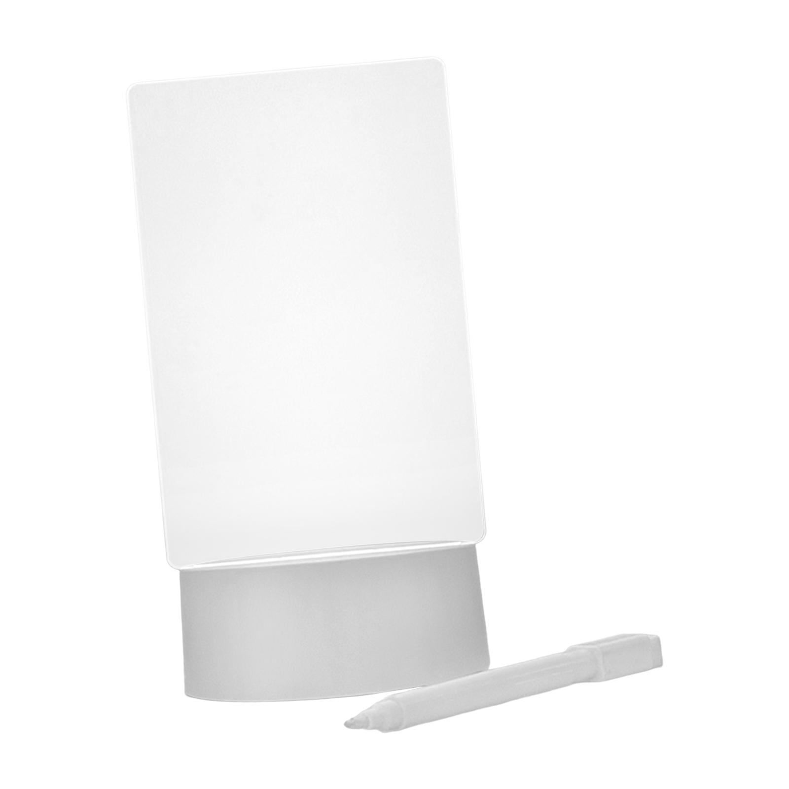 Message Board Lamp LED Acrylic White Board USB for Home Bedroom Wedding