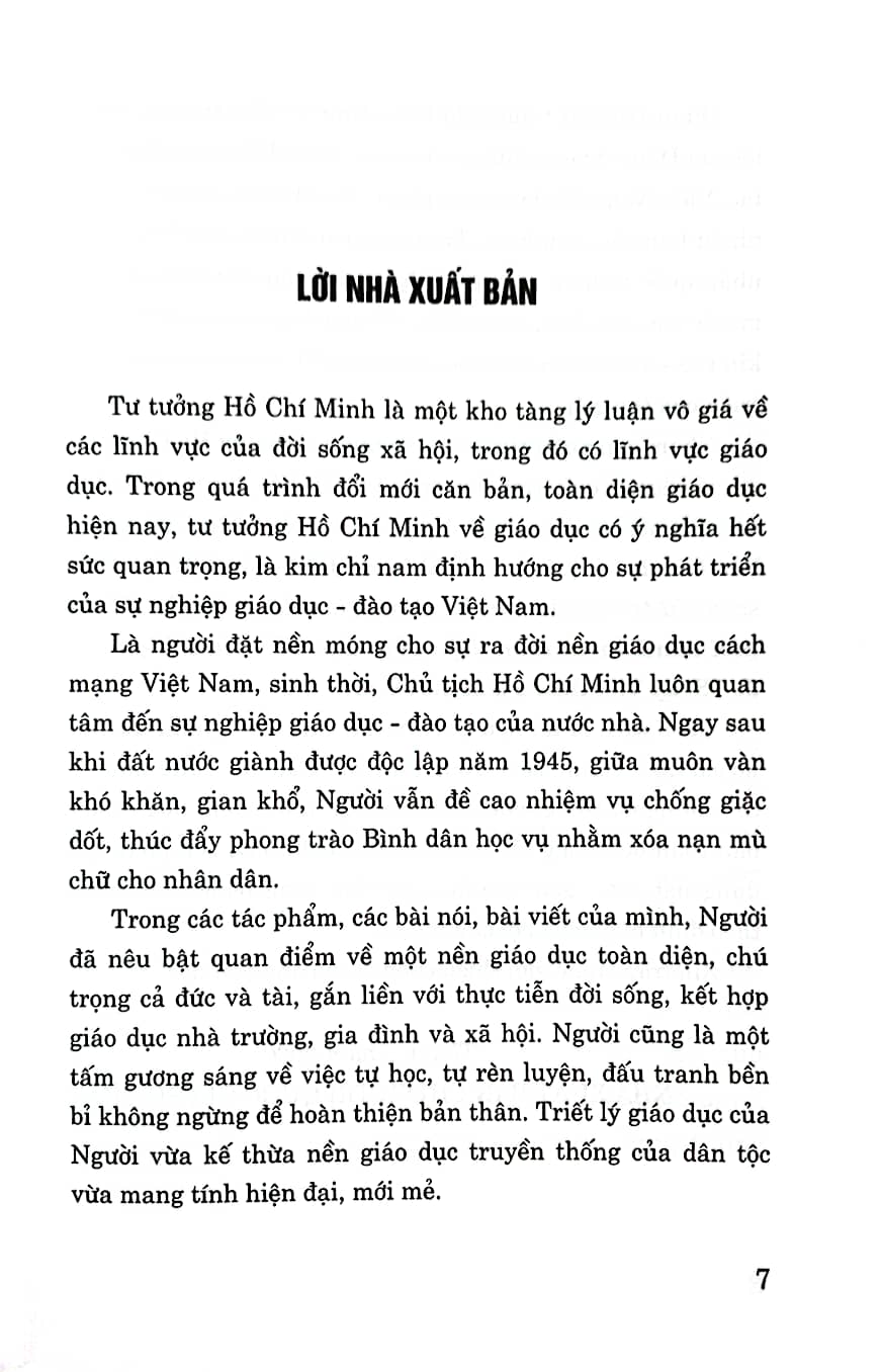 Tư tưởng Hồ Chí Minh về giáo dục với vấn đề đổi mới căn bản và toàn diện giáo dục Việt Nam hiện nay