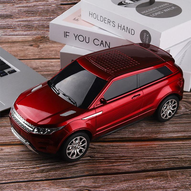 Land Rover Model loa Bluetooth phát sáng hình dạng xe với TF USB FM AUX Handsfree Recharg Color: Red
