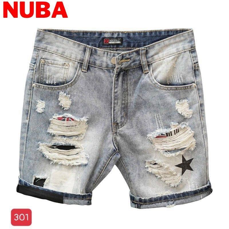 Quần short jean nam chất bò,cá tính trẻ trung, NUBA 301 TCS
