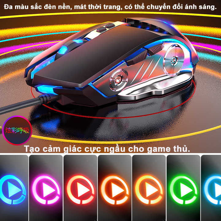 CHUỘT G3PRO ĐỈNH CHO DÂN CHƠI GAME ĐƯỢC THIẾT KẾ TIỆN DỤNG VÀ ĐA MÀU SẮC LED NỀN - lk1984 - giao mẫu ngẫu nhiên - lk1984