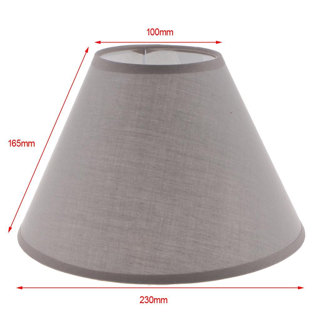 2Pcs Fabric Lampshade Table Lamp Shade Bedside Light Shade Flaxen & Gray