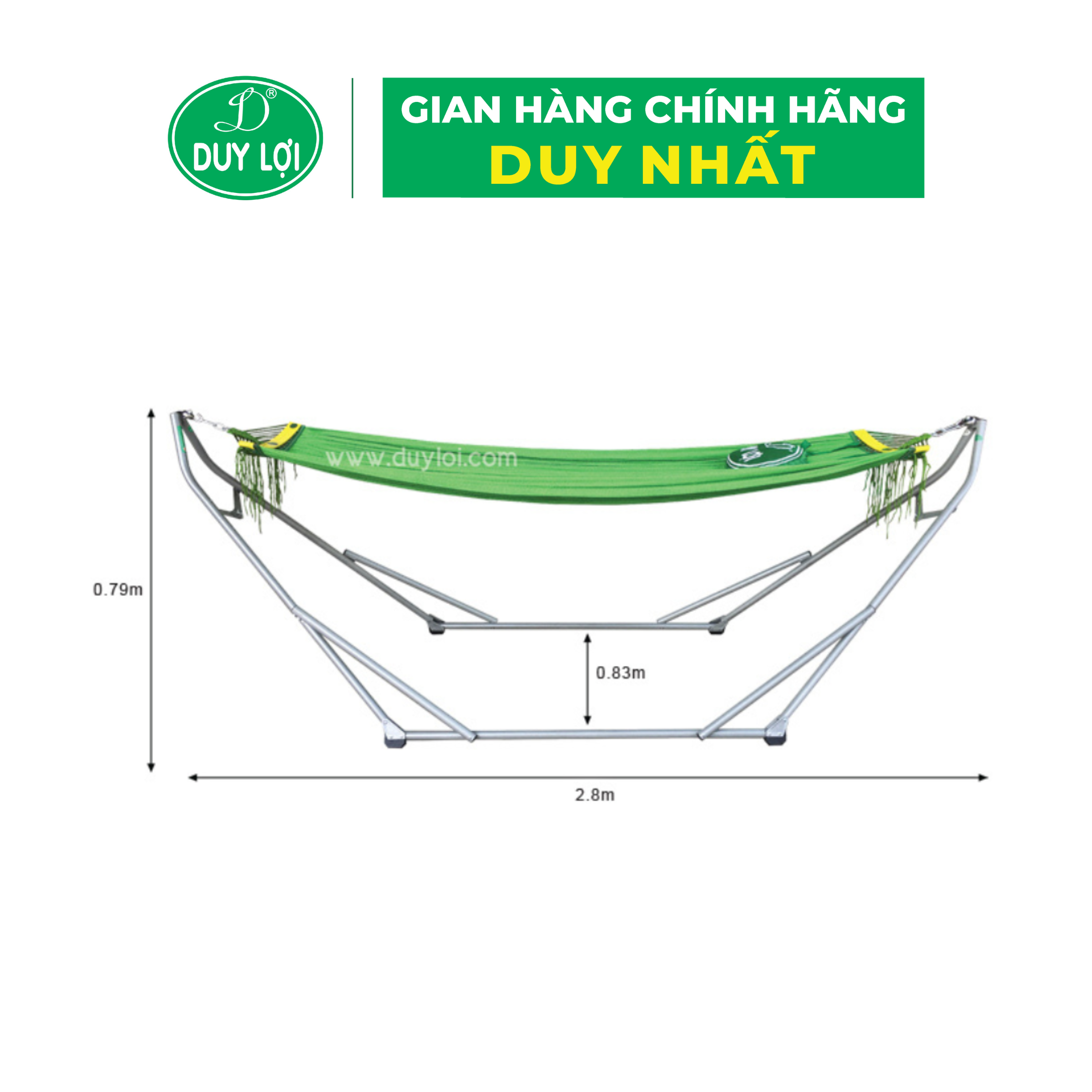 BỘ VÕNG XẾP KHUNG THÉP DUY LỢI CỠ ĐẠI