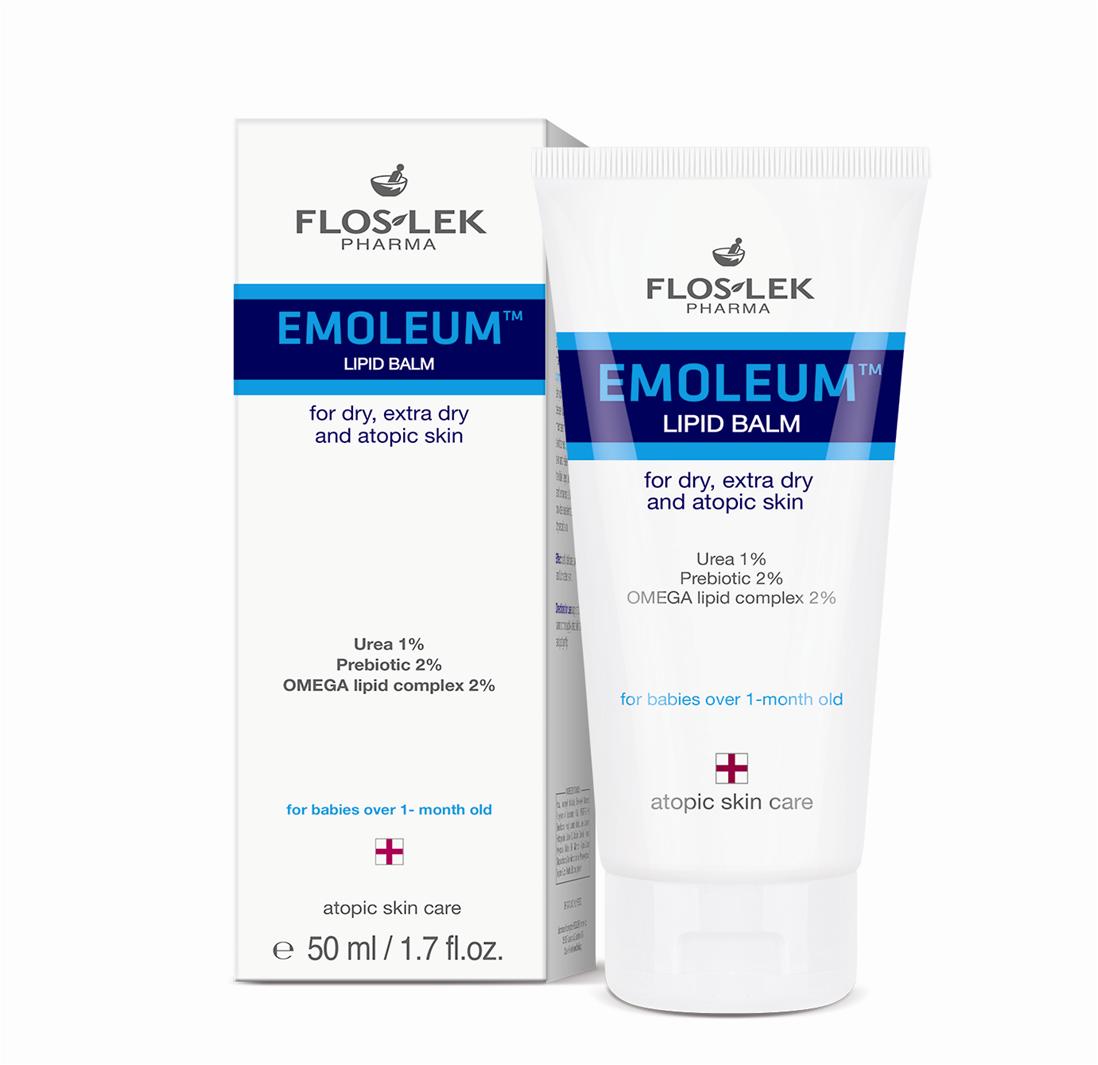 Floslek - bộ Gel tắm gội Atopic 150ml và kem dưỡng ẩm dành cho da khô, viêm da cơ địa Lipid Balm 50ml + tặng 1 mặt nạ Dermal bất kỳ