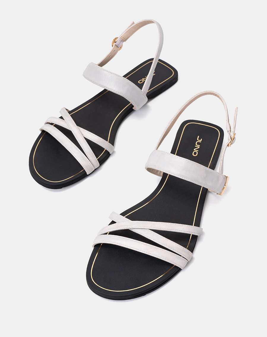 Giày Sandal 1cm Nữ Thời Trang JUNO Bệt Gắn Khoá Trang Trí SD01113