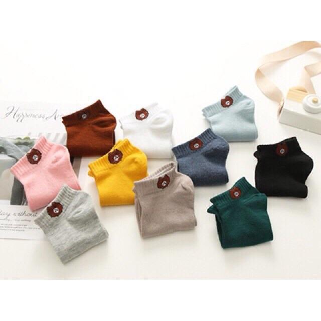COMBO 10 ĐÔI TẤT GẤU CỔ NGẮN SIÊU CUTE