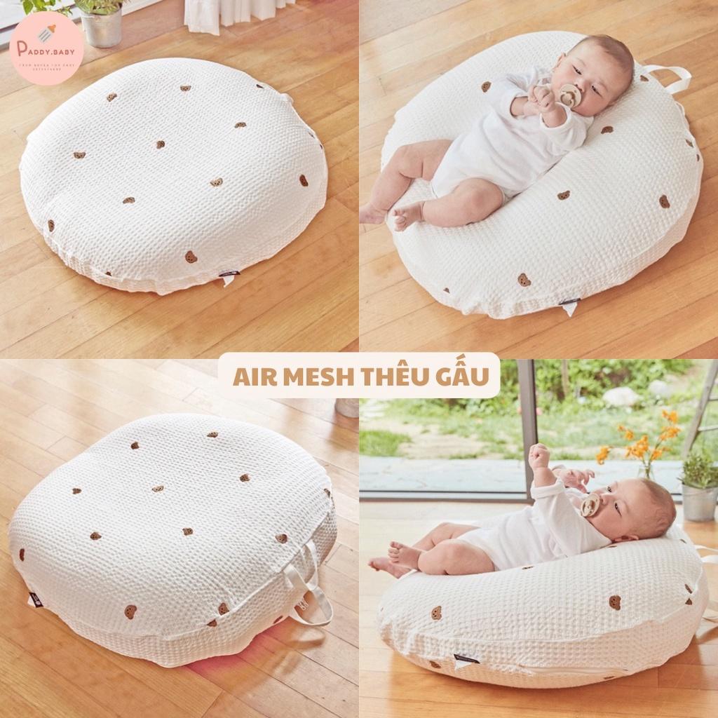 Gối chống trào ngược mẫu Airmesh Rototobebe Hàn Quốc thoáng khí mới nhất 2021 cho bé từ sơ sinh - made in Korea