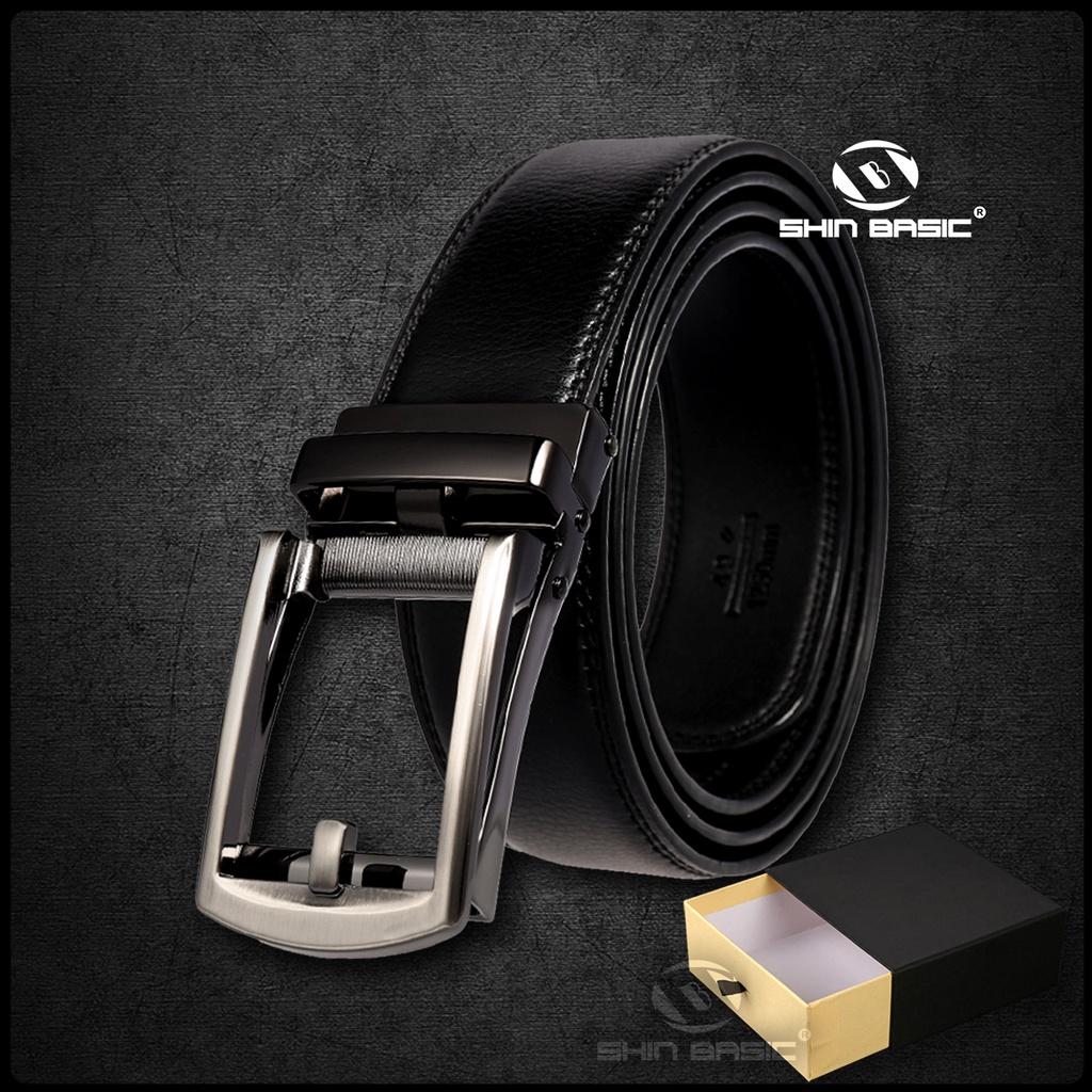 Dây Thắt Lưng, Nịt Nam Da Bò Cao Cấp - ShinBasic, Bảng Khoá Tự Động, Thời Trang Công Sở, BELTS21BAS09-3