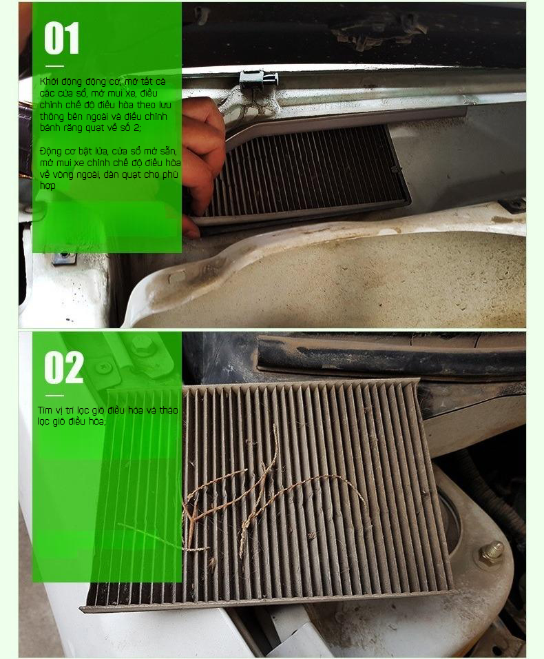 Dung Dịch Vệ Sinh Cửa Gió Điều Hòa AIR-CONDITIONER CLEANER CARJAY 500ML - Làm Sạch, Khử Mùi, Bảo Dưỡng Điều Hòa Xe Ô Tô