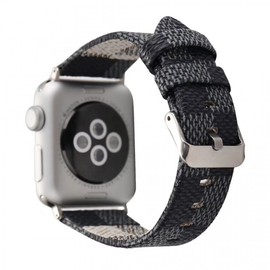 Dây da đeo thay thế cho Apple Watch 42mm Kakapi vân LV (ngàm nối màu ngẫu nhiên) - Hàng chính hãng