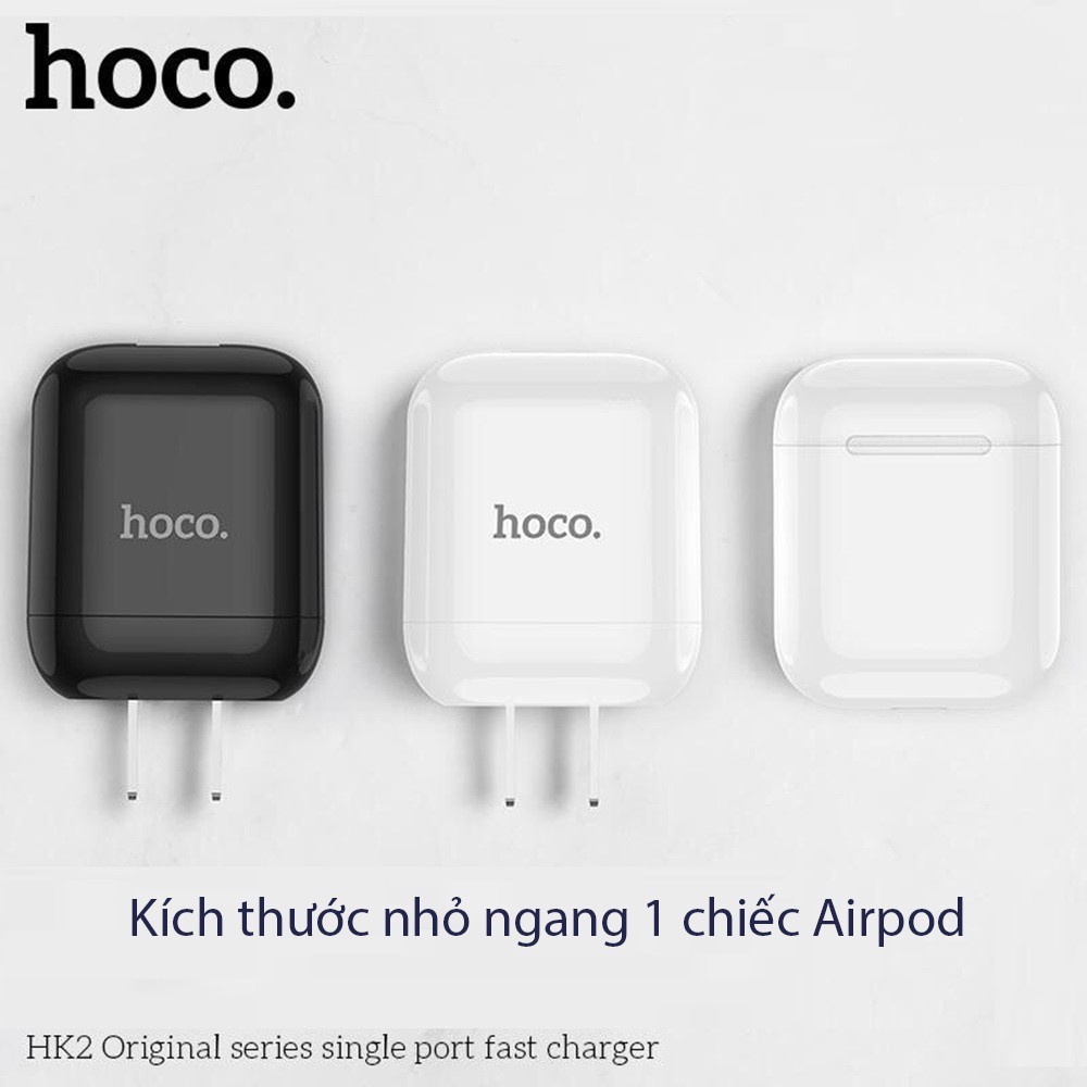 Cốc Sạc Nhanh HK2 1 Cổng USB Max 3.4A Có Chip Điều Áp Và Bảo Vệ Dòng Sạc - Hàng Chính Hãng