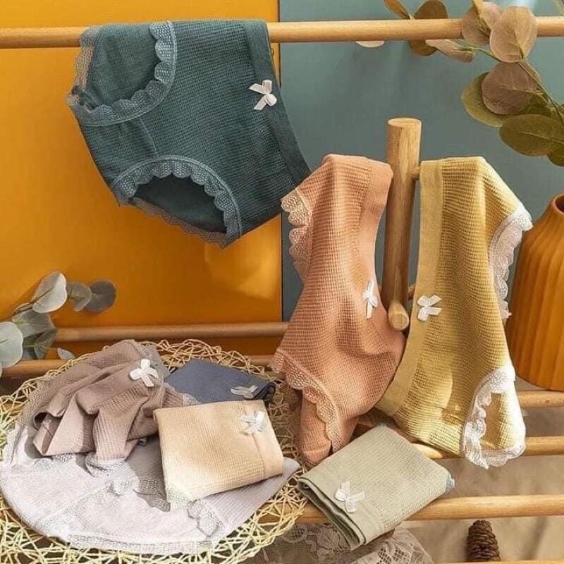 Sét 5 quần lót cotton xuất nhật đẹp mát thoáng ôm