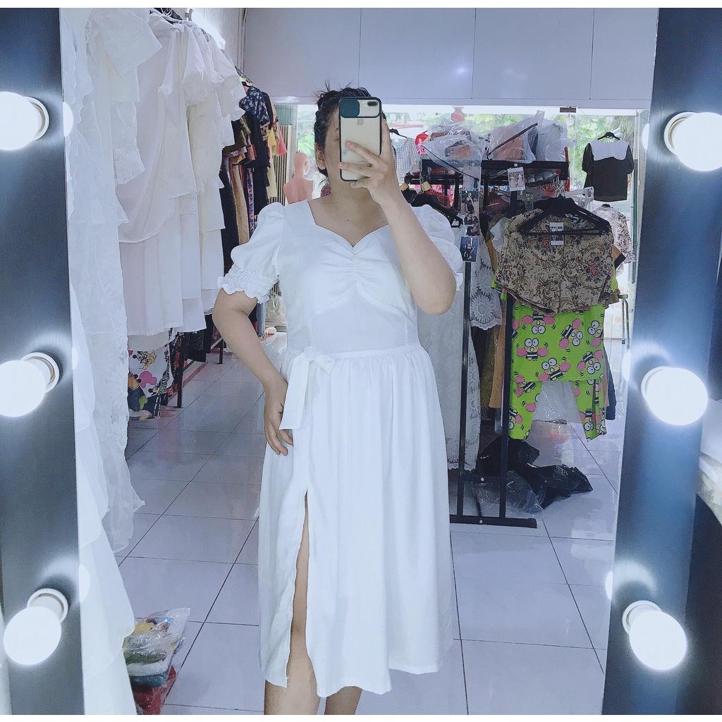 ĐẦM TRẮNG BABYDOLL XẼ bBIGSIZE 58-90KG