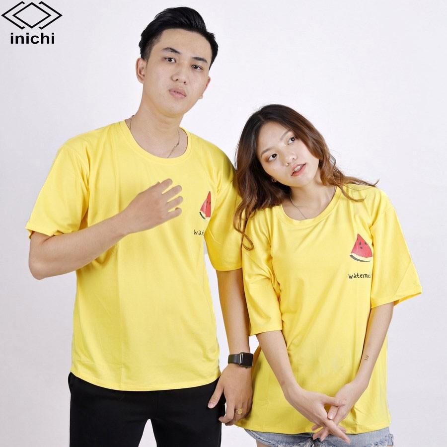 Áo thun INICHI unisex tay lỡ form rộng cá tính, hình in hình dưa hấu - IC639