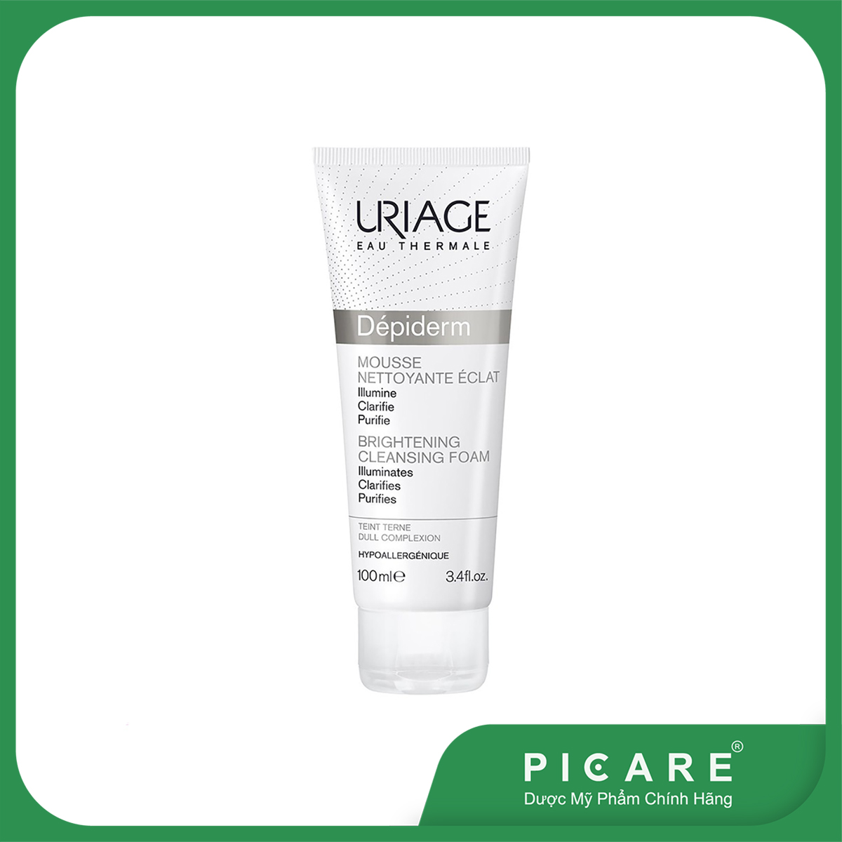Sữa Rửa Mặt Làm Sạch Và Thanh Khiết Làn Da Uriage Depiderm Mousse Nettoyante Éclaircissante 100ml
