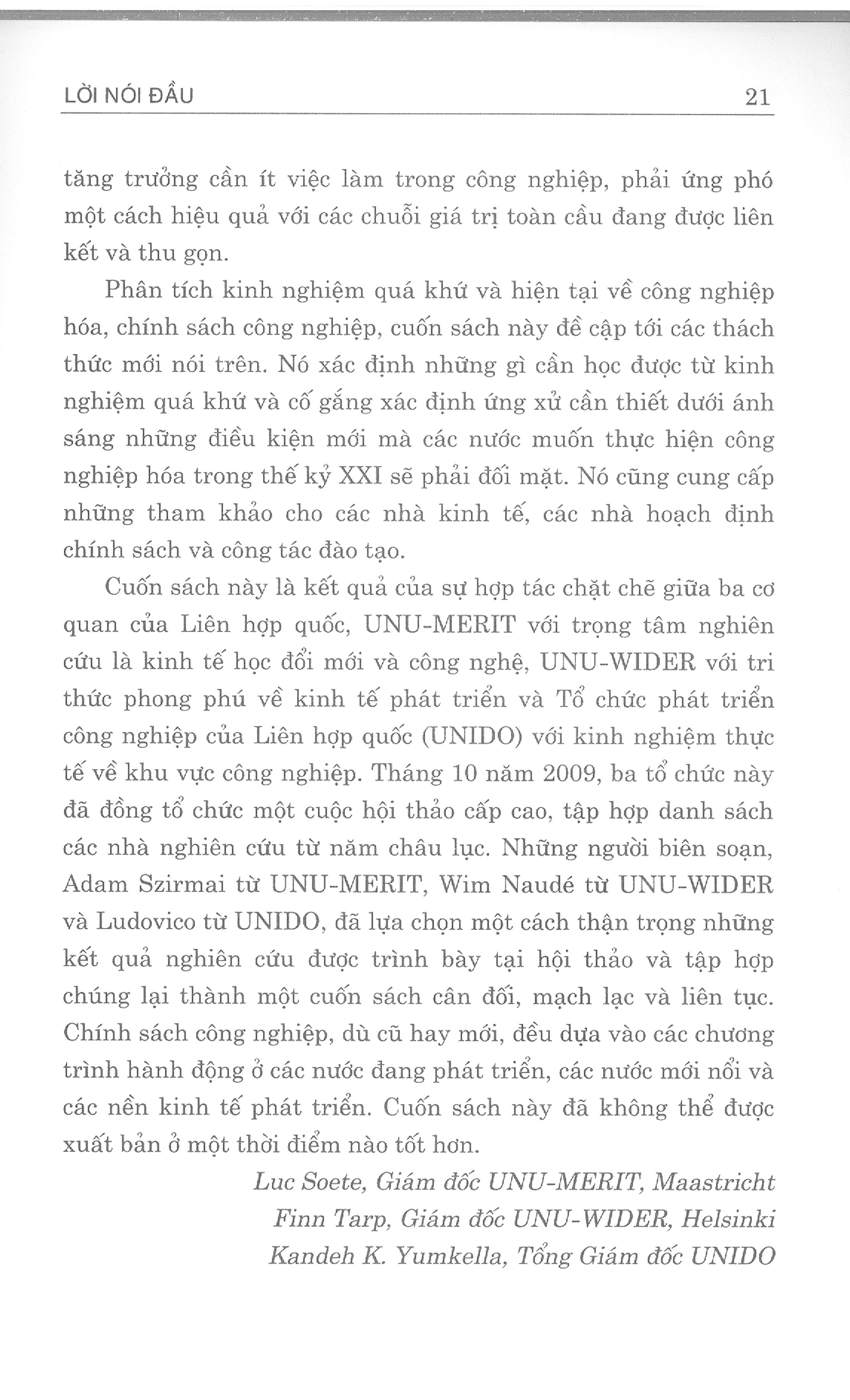 Con Đường Công Nghiệp Hóa Trong Thế Kỷ XXI - Những Thách Thức Mới Và Những Mô Hình Nổi Trội (Sách tham khảo)