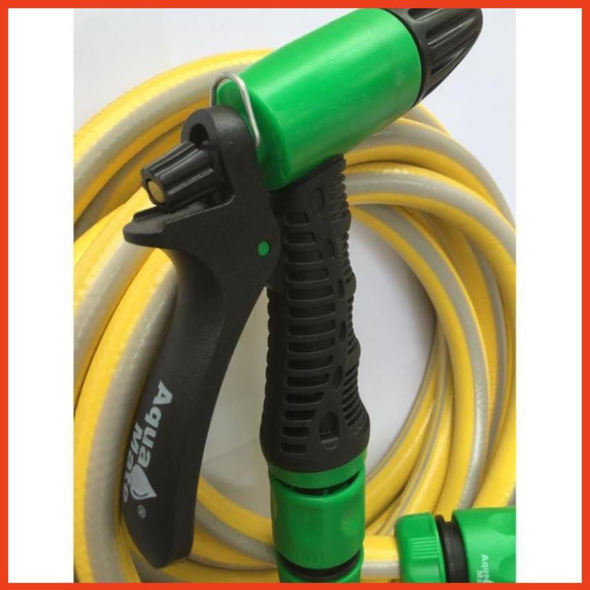 Vòi tưới cây rửa xe 6m-7m-8m tay bóp tùy chỉnh nhiều chế độ 319498622-1622-3 mầu cam