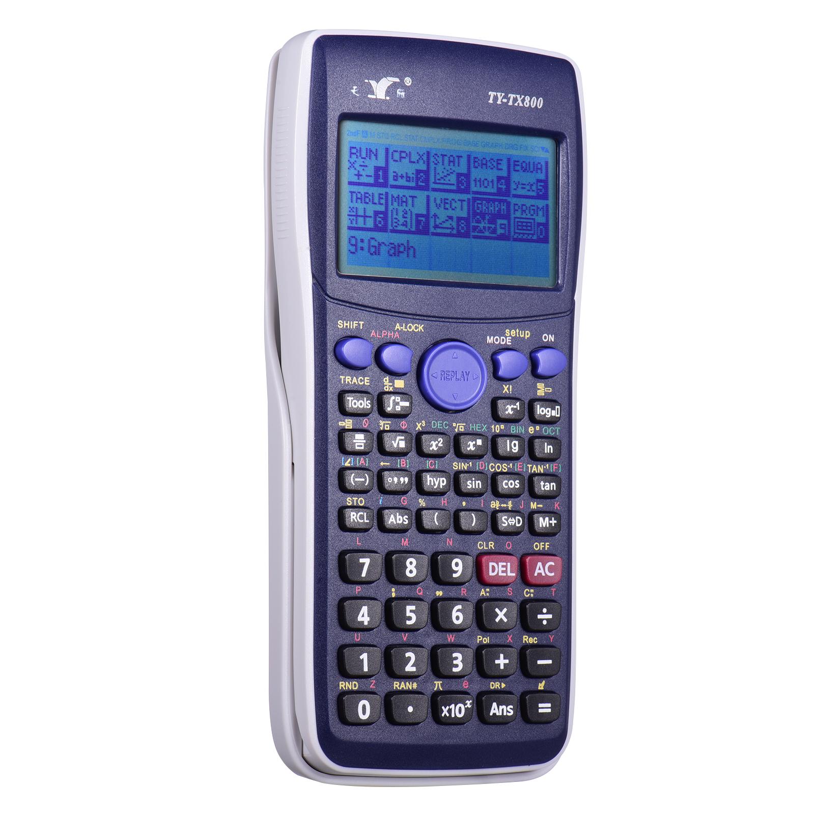 TY-TX800Calculator Scientific Graphic Calculator Multi-Functional Calculator Large LCD Screen Adjustable Brightness