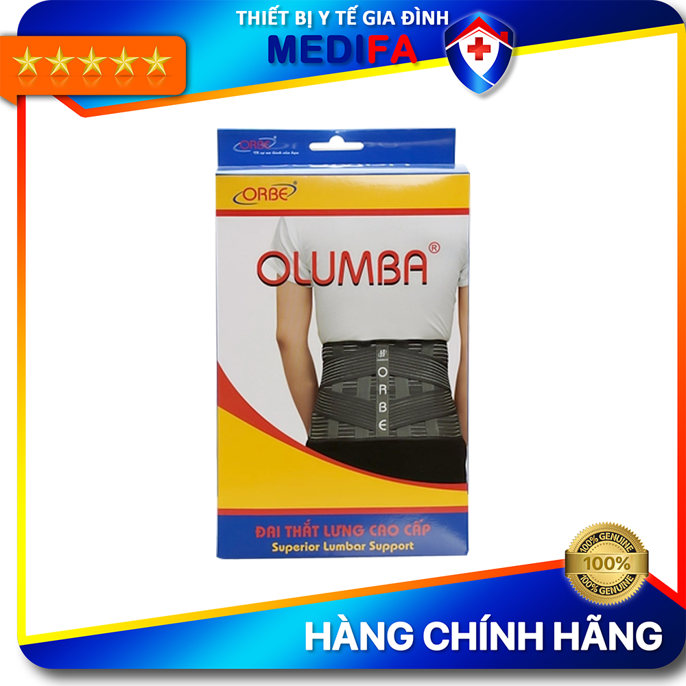 Đai Thắt Lưng Hỗ Trợ Cột Sống Orbe Olumba Cho Người Đau Lưng, Thoát Vị Đĩa Đệm Thoái Hóa Đốt Sống - Hàng Chất Lượng Cao - L