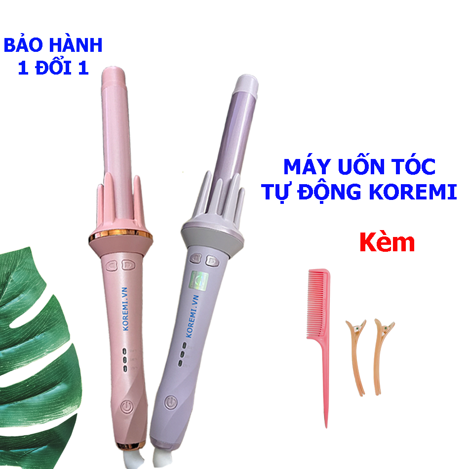 Máy uốn tóc xoăn tự động chỉnh nhiệt cao cấp Koremi